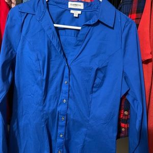 Express blue button up shirt